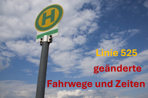 Geänderte Fahrwege und Zeiten - Linie 525 ab 07.10.24